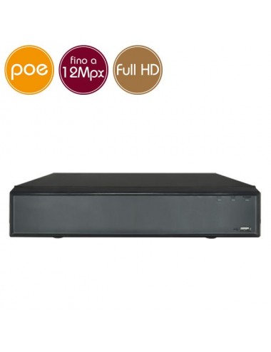Videorecorder IP NVR PoE 16 - 12 Megapixel / Full HD - Alarms RAID Ultra HD 4K