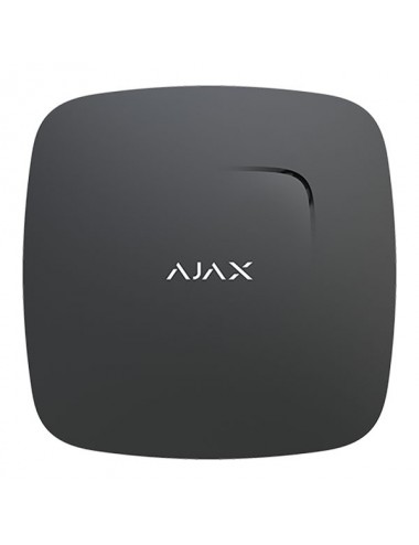 Wireless fire detector sensor via radio wireless Ajax black