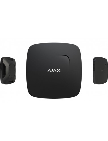 Wireless fire detector sensor via radio wireless Ajax black