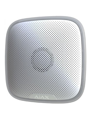 Wireless outdoor siren via radio wireless Ajax white