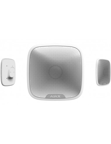 Wireless outdoor siren via radio wireless Ajax white