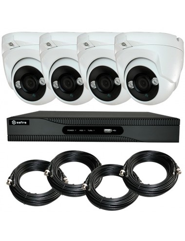 KIT videosurveillance HD 4 Megapixel - DVR 4 channels - 4 dome cameras