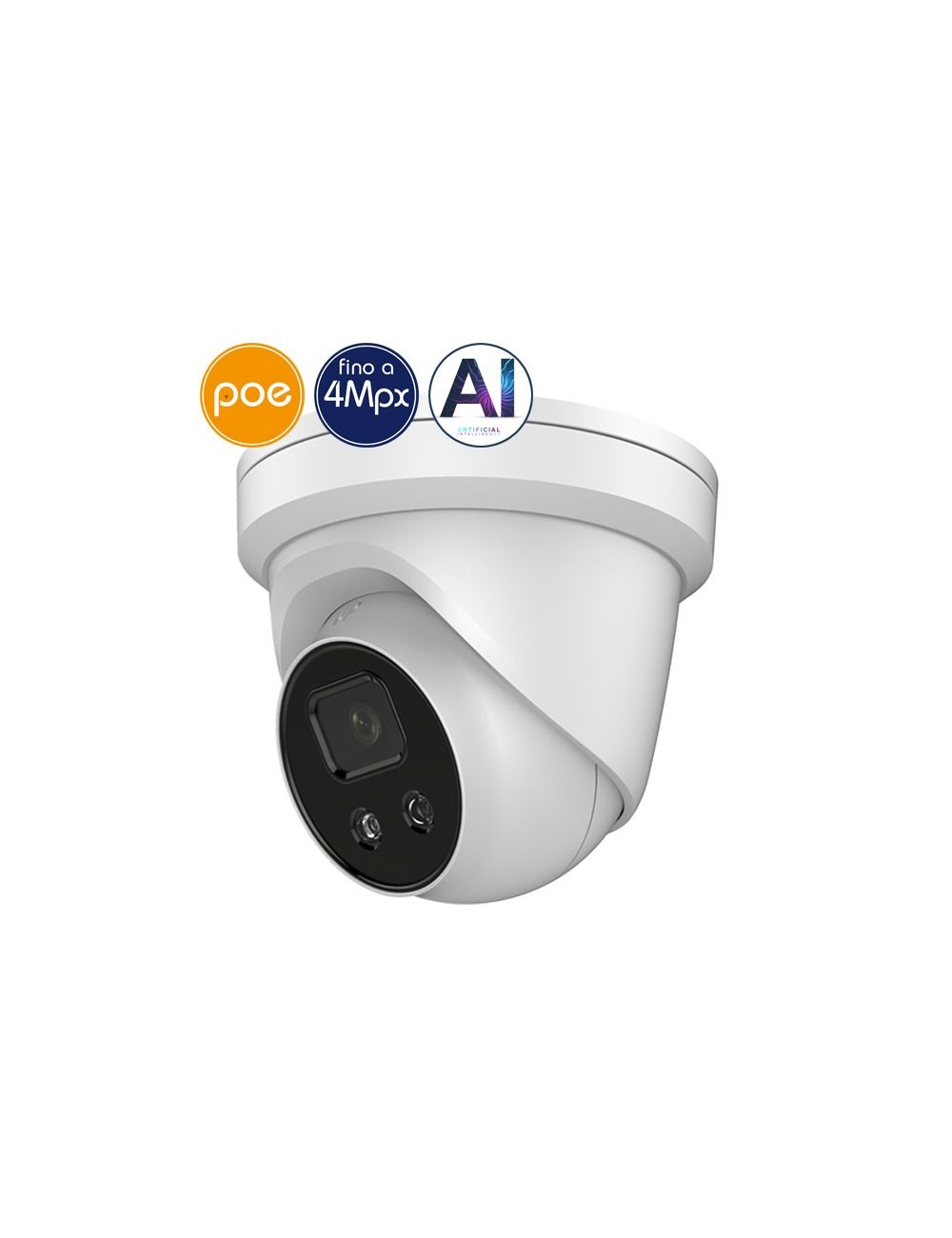 Dome camera IP SAFIRE PoE - 4 Megapixel - IA2 - IR 30m