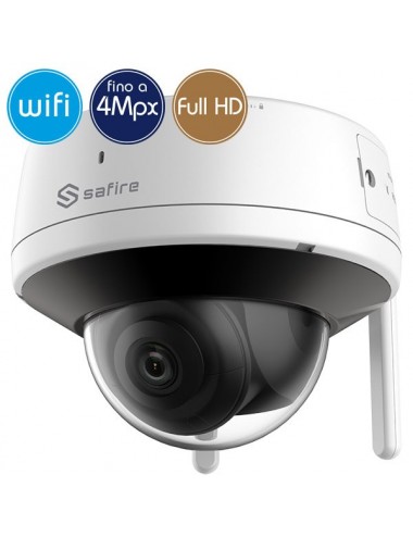 Dome camera wireless IP WiFi - 4 Megapixel - microSD - Mic - IR 30m