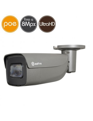 Camera IP SAFIRE PoE - 8 Megapixel Ultra HD 4K - Motorized 2.8-12mm - IR 60m