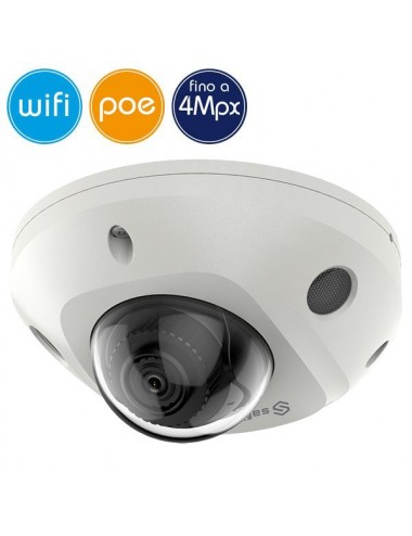 Dome camera wireless IP WiFi PoE - 4 Megapixel - alarms - Mic - IR 30m