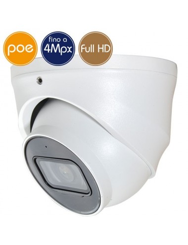 Camera dome IP PoE - 4 Megapixel / Full HD (1080p) - Ultra Low Light - IR 30m