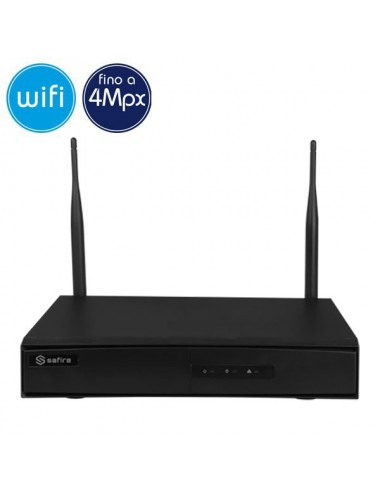 Videorecorder IP NVR WiFi Wireless SAFIRE 4 cameras - 4 Megapixel / Full HD