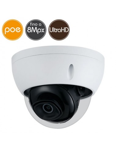 Camera dome IP PoE - 8 Megapixel Ultra HD 4K - Ultra Low Light - IR 30m